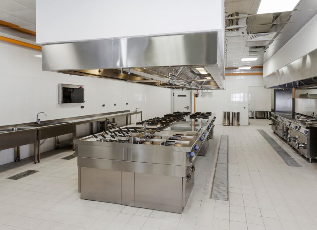 Modern Industrial Kitchen Setup featuring Ryan Equipment
