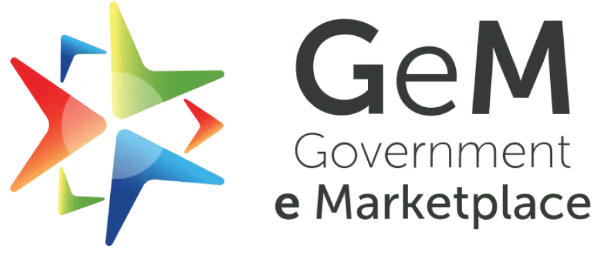 gem logo with a colourful symbol